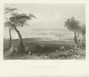 Blick vom Berg Bulgurlhu, Türkei, 1839